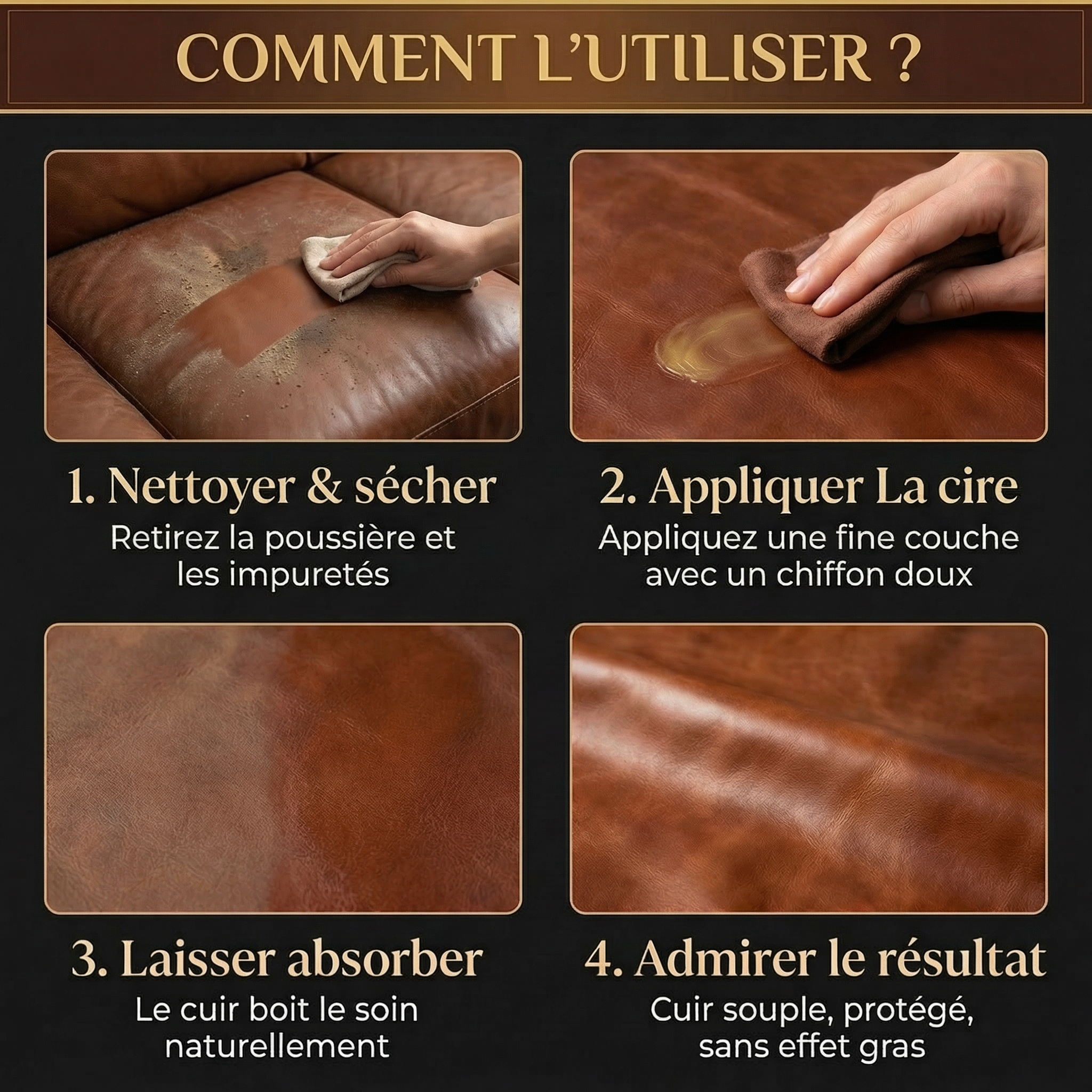 Elvo – Cire réparateur pour cuir et mobilier