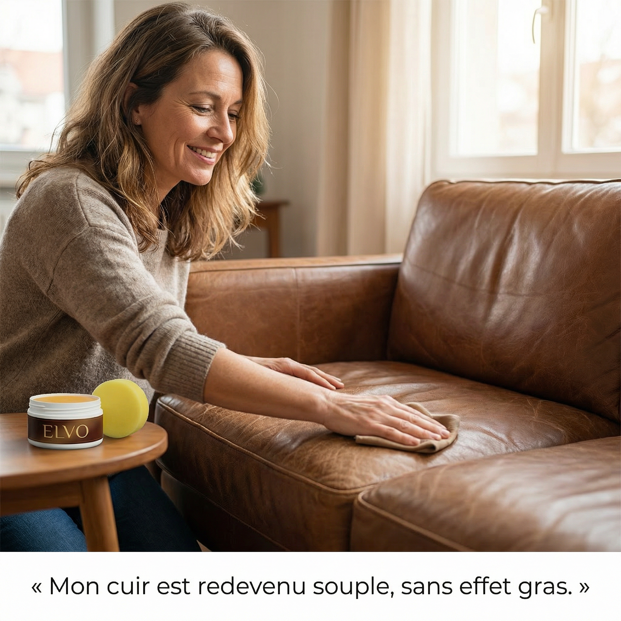 Elvo – Cire réparateur pour cuir et mobilier